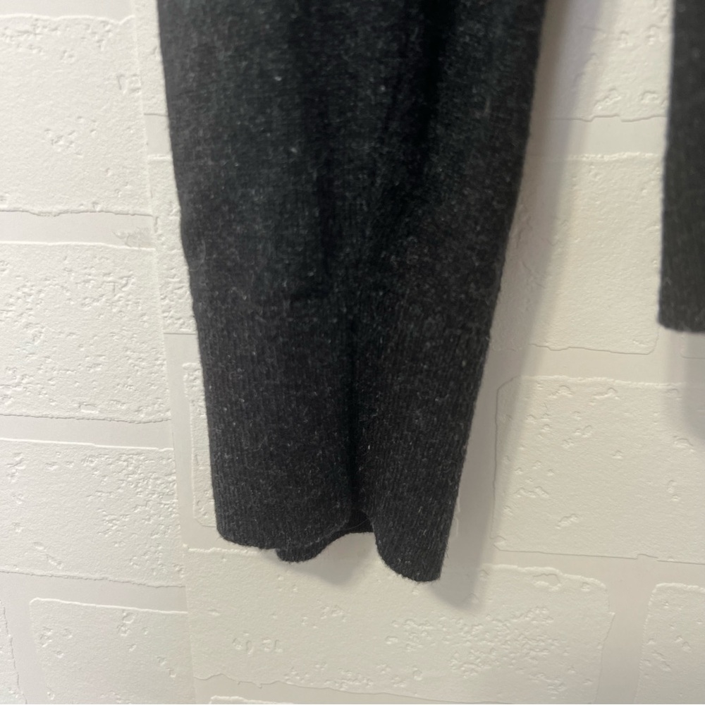 GAP Moonless Night Cotton Linen Minimalist Contemporary Charcoal Knit Sweater M - Picture 3 of 14